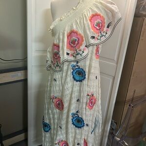 Elegant Cream Ruffled Dress by Plenty